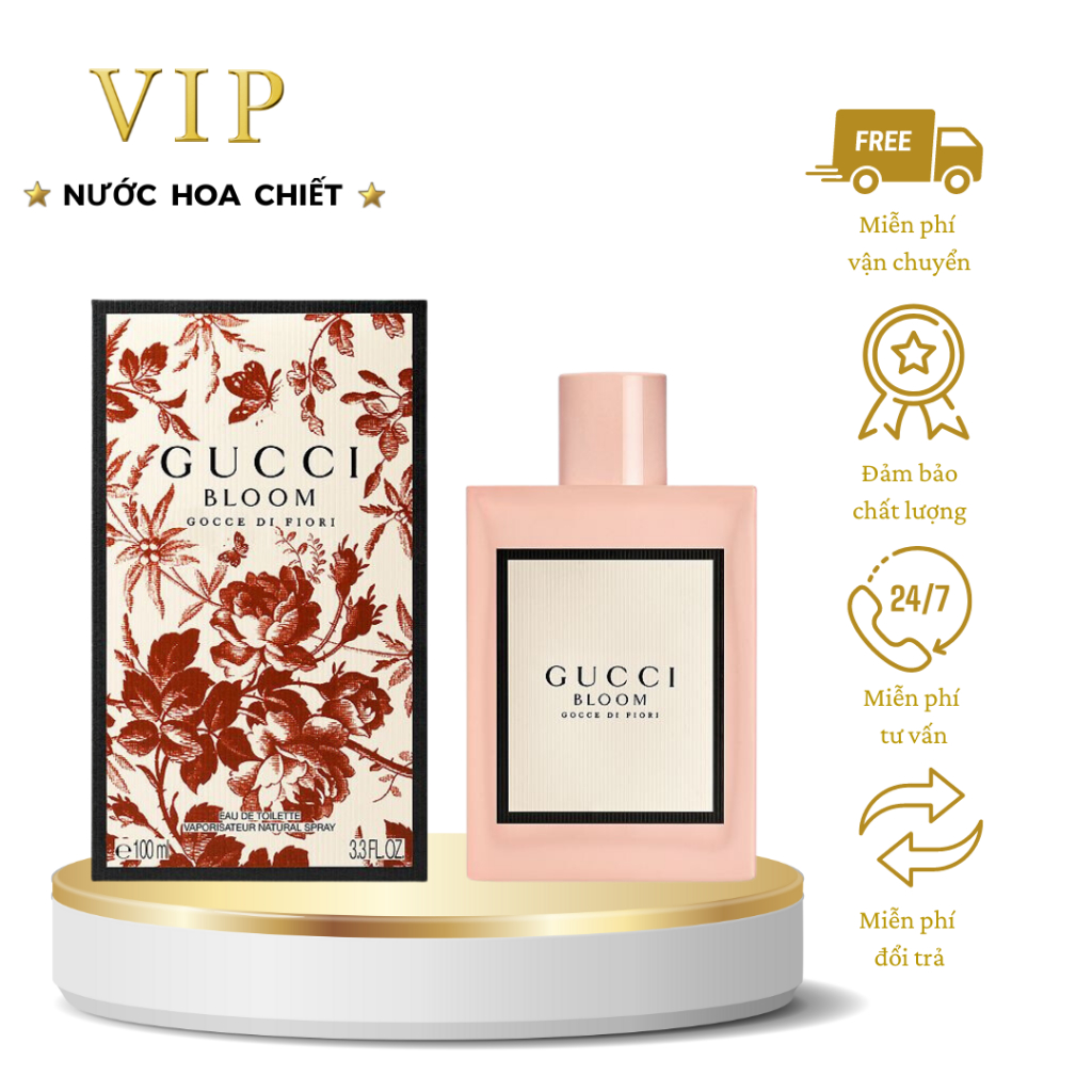 Nước Hoa Gucci Bloom Gocce Di Fiori Eau De Toilette chiết 10ml - VIP SHOP