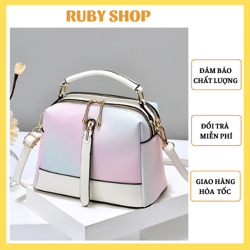 Túi xách nữ đeo chéo đeo vai nhiều màu 2022, túi xách đa sắc dung tích lớn nhiều ngăn MSP06 - RUBY SHOP
