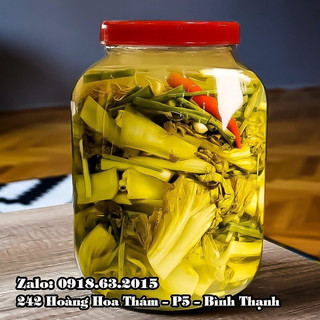 Bình thủy tinh ngâm rượu, ngâm trái cây, keo nuôi giấm nắp đỏ 3l