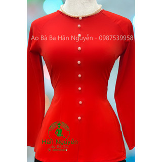 Áo bà ba lụa trơn tắm ý dây kéo