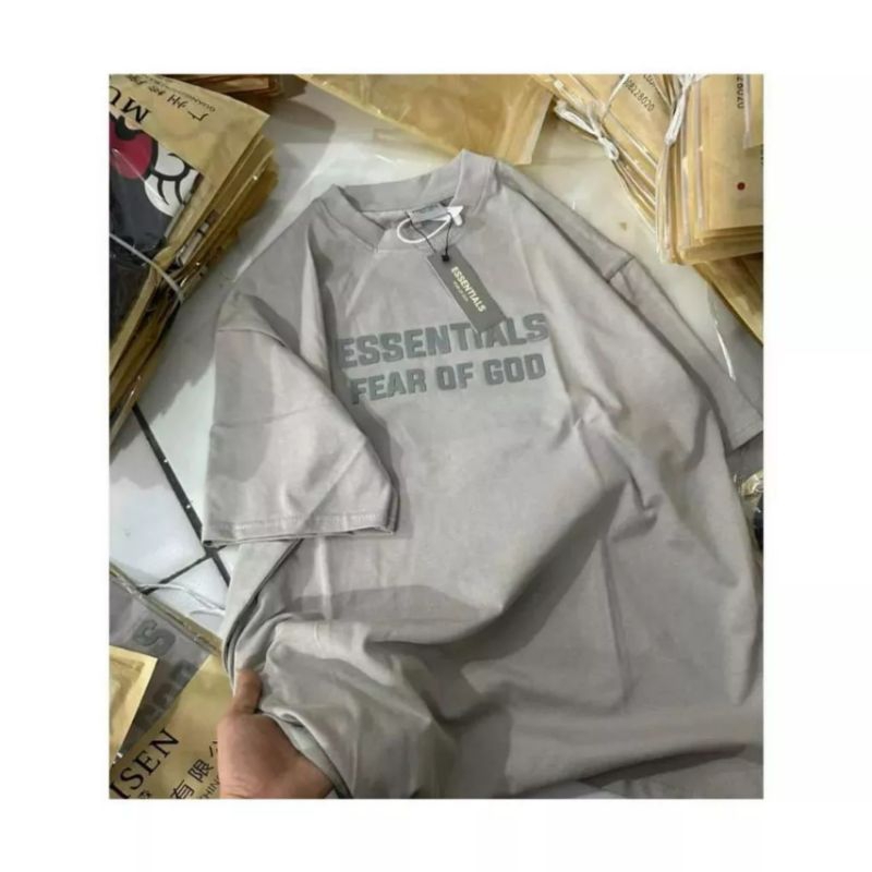 Áo Thun In Nổi Chữ ESSEN Chất Cotton Khô 3158  Mát Lạnh Dáng Unisex Trẻ Trung