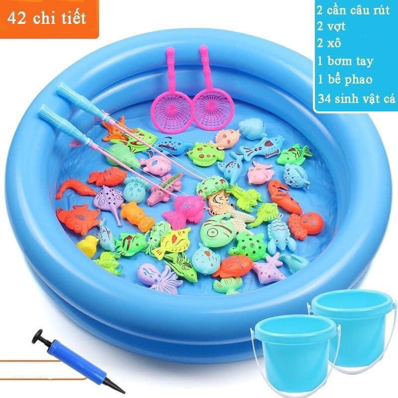 BỘ ĐỒ CHƠI CÂU CÁ 42 CHI TIẾT CÓ NĂM CHÂM
