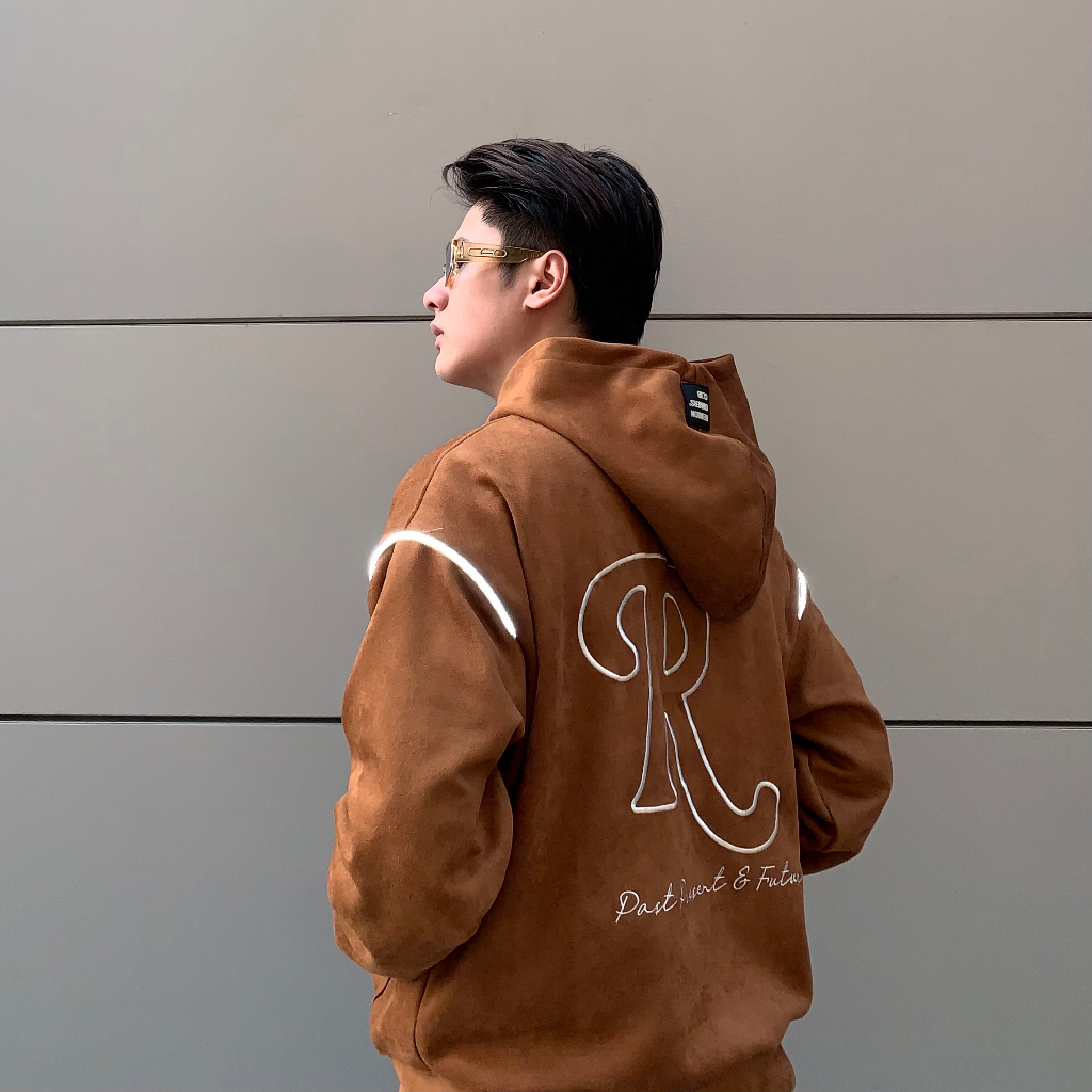 REUNION Boxy Hoodie - Áo Hoodie Boxy REUNION Da Lộn Chữ Thêu version 3.0