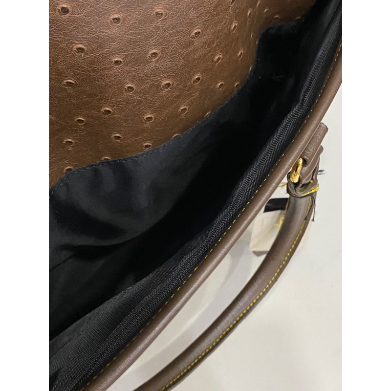 Túi si hiệu LAPIS LAZURI xách ta.y da thật dập vân điểu