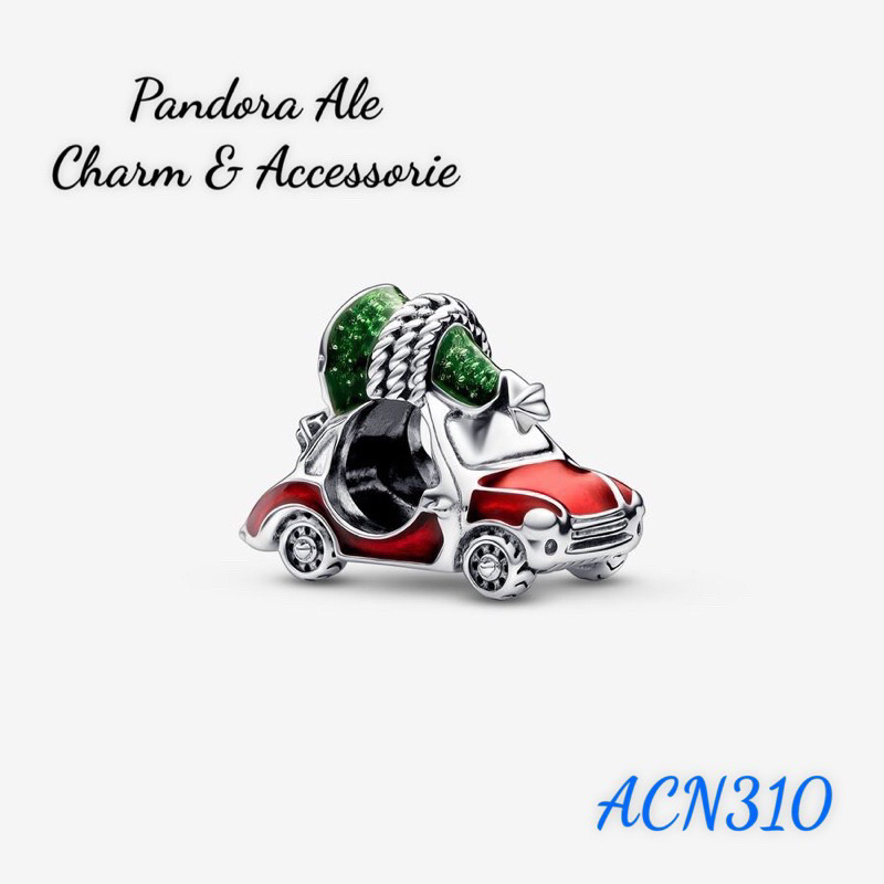 CHARM PAN ALE XỎ NGANG XE LỄ HỘI CHỞ CÂY THÔNG NOEL BẠC S925