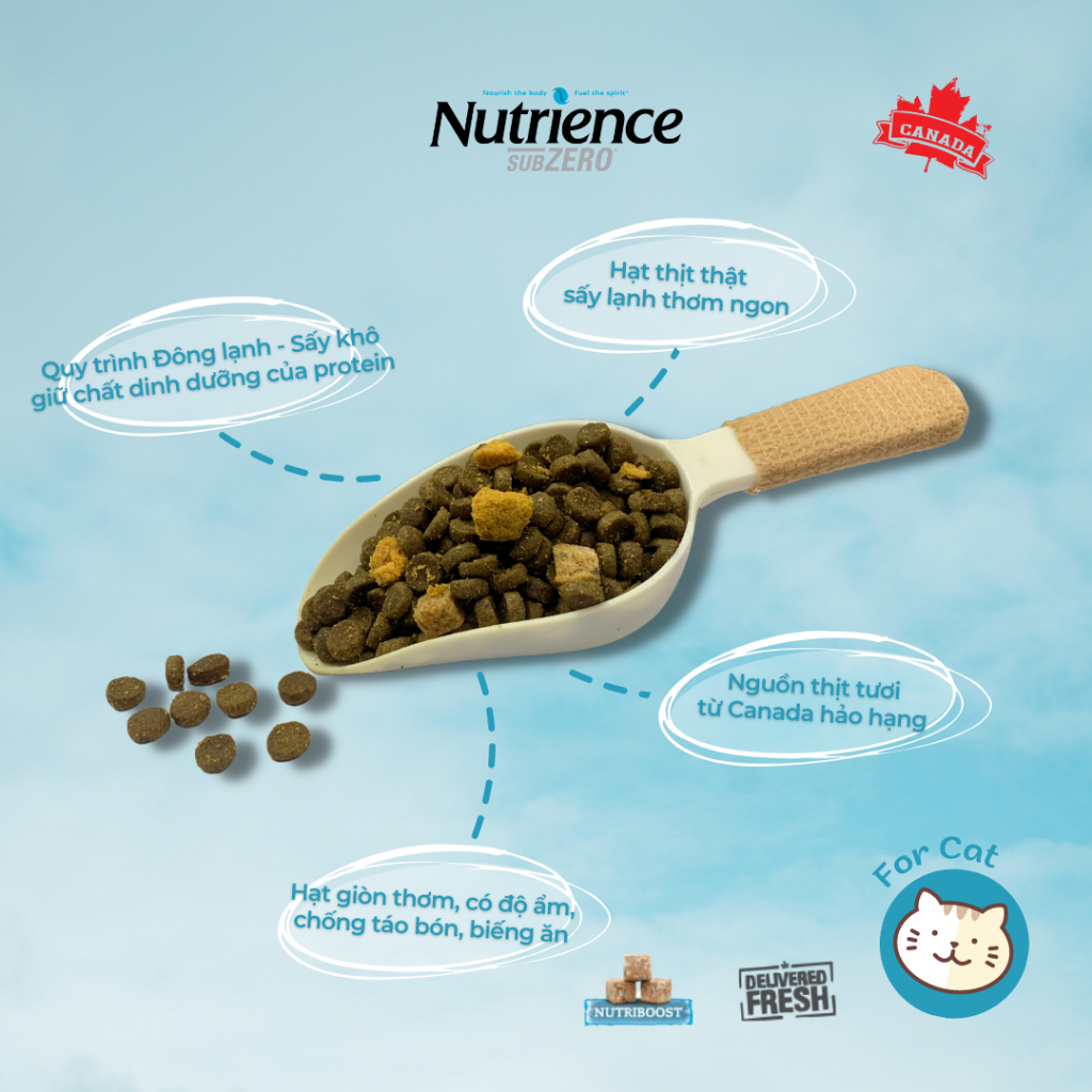 [5kg] Thức Ăn Hạt Cao Cấp Cho Mèo Nutrience Subzero Đến Từ Canada