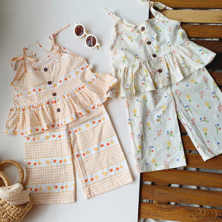 Set bộ hai dây cột nơ bé gái hoạ tiết cực xinh