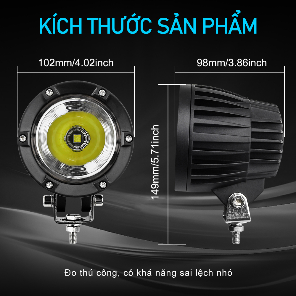 Đèn Pha Led Hình Tròn 4inch 12v 24v Ánh Sáng Vàng Siêu Sáng Chuyên Dụng Cho Xe Hơi Địa Hình