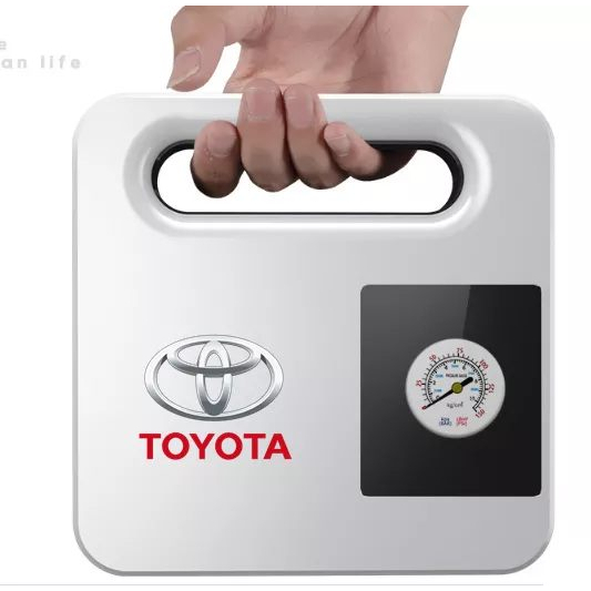 Bơm Lốp Ô Tô Toyota Chính Hãng, Ngắt Tự Động, Tích Hợp Đèn Pin Soi Sáng - Bảo Hành 12 Tháng