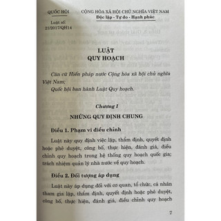 Sách Luật Quy Hoạch (Hiện Hành)