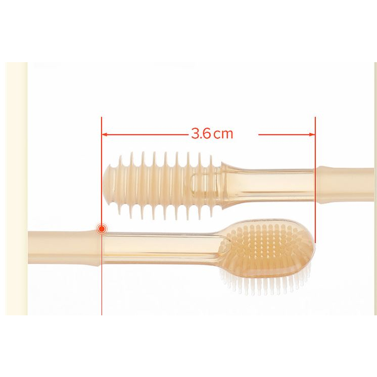 Sét Rơ Lưỡi + Bàn Chải Silicon MỀM MẠI Cho Bé 0-18 THÁNG