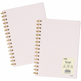 Vở Klong lò xo kép Caro nét đứt/ kẻ ngang 120-200 trang bìa nhựa trong suốt tùy chọn, tập sổ Dash