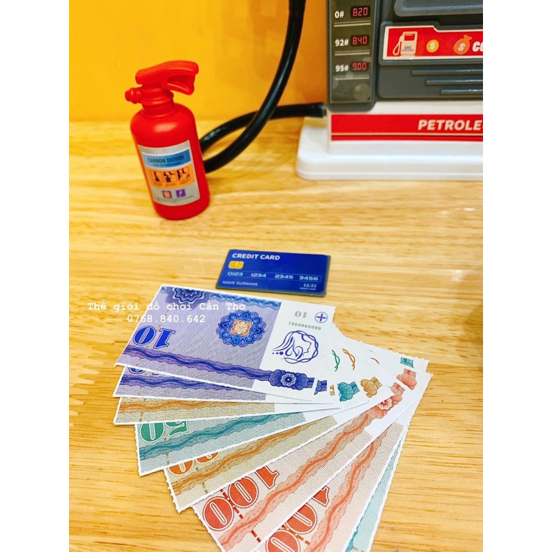 Xe đồ chơi trẻ em mô hình trạm đổ xăng ô tô có đèn nhạc và khói cho bé