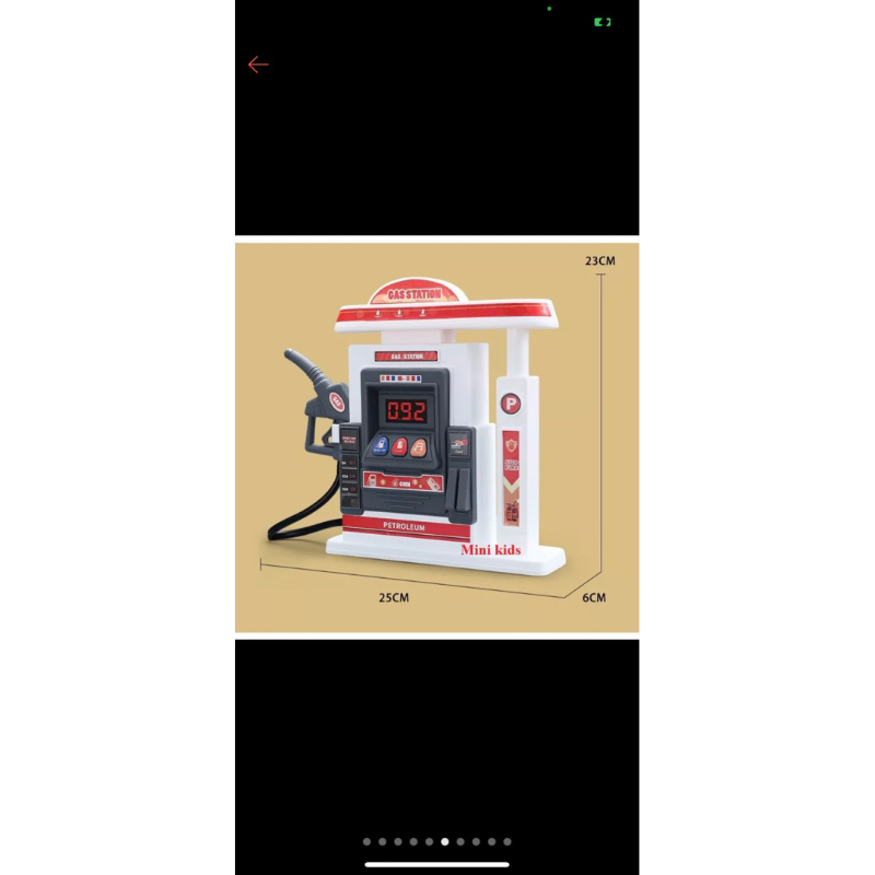 Xe đồ chơi trẻ em mô hình trạm đổ xăng ô tô có đèn nhạc và khói cho bé