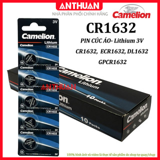 Pin CR1632 Camelion/Sony 3V Pin áp suất lốp chất lượng cao, pin nút áo thay điều khiển, cmos