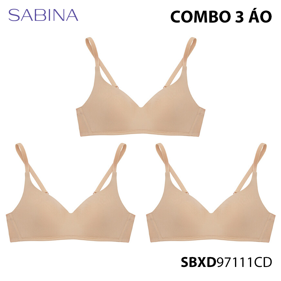 Combo 3 Áo Lót Không Gọng Mút Mỏng Phù Hợp Ngực Vừa Và Lớn Perfect Bra By Sabina SBXD97111