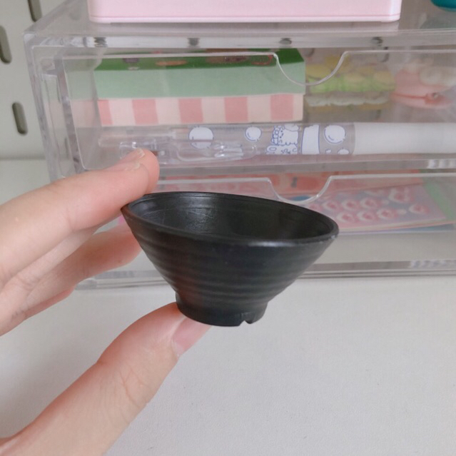 Bát nhựa mini, đồ chơi búp bê, làm handmade
