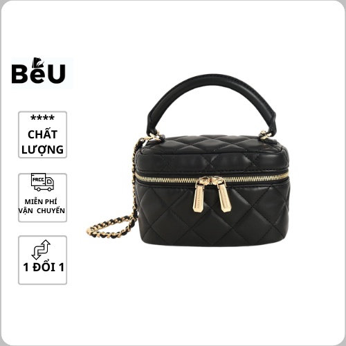 Túi xách đeo chéo CNK dáng cốp họa tiết chần ô phong cách sang trọng và trang nhã size 15