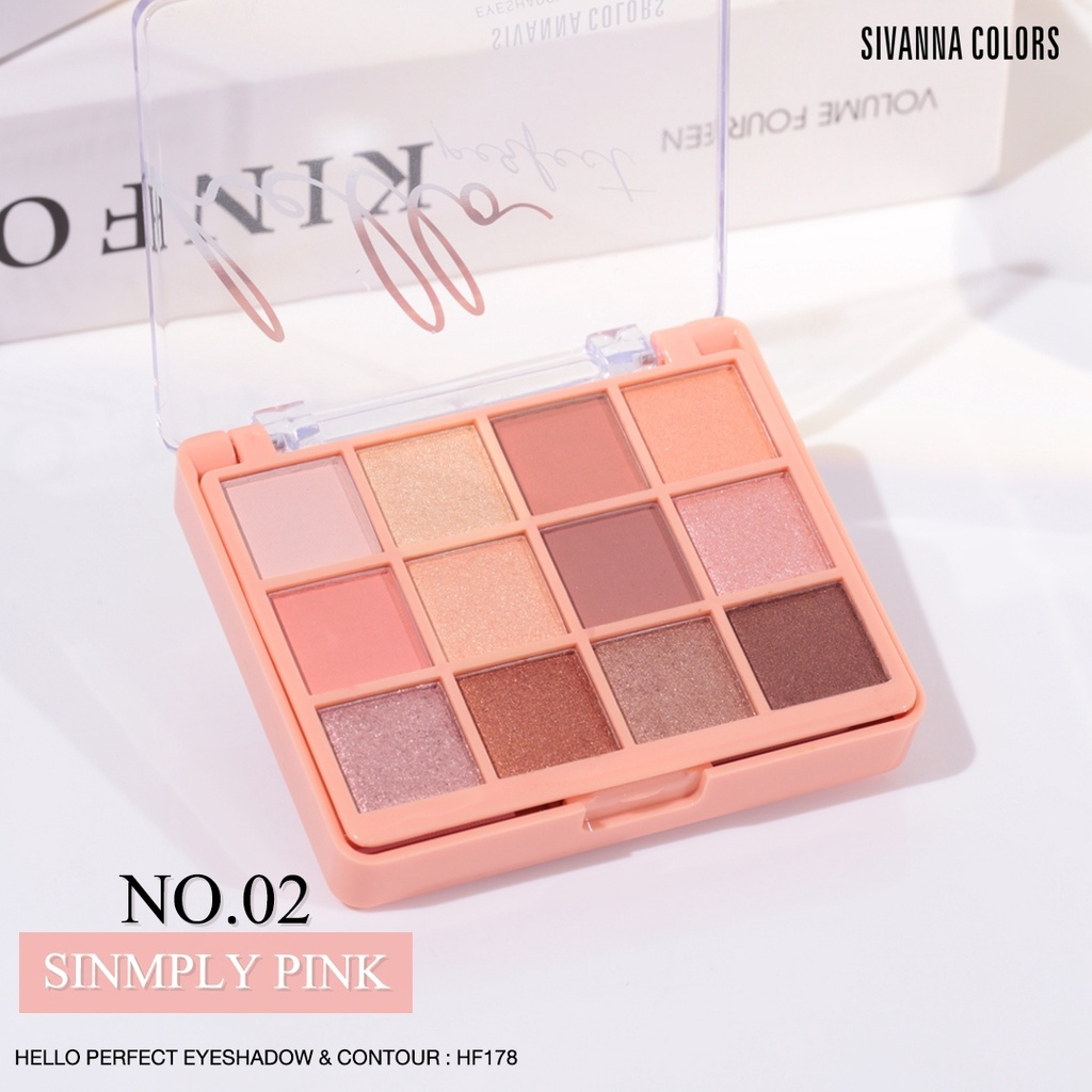 Bảng Phấn Mắt Má Sivanna Colors 16 Gam Màu Hello Perfect Eyeshadow & Contour HF178