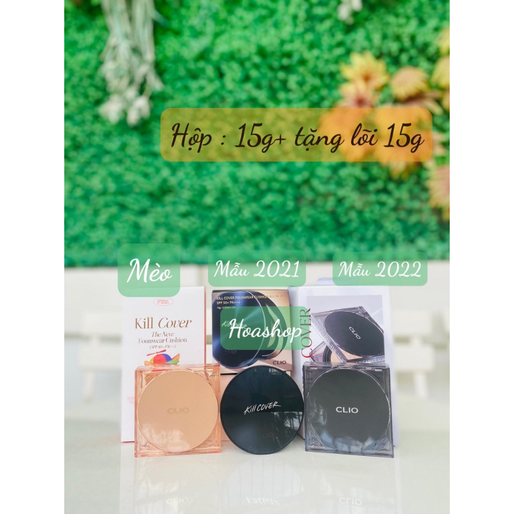 Set Phấn nước CLIO Kill Cover The New Founwear Spf50+ pa+++ 2022