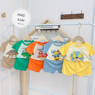 Bộ quần áo bé trai bé gái , minky mom vải thun lạnh mềm mát hè thu cho bé qn17