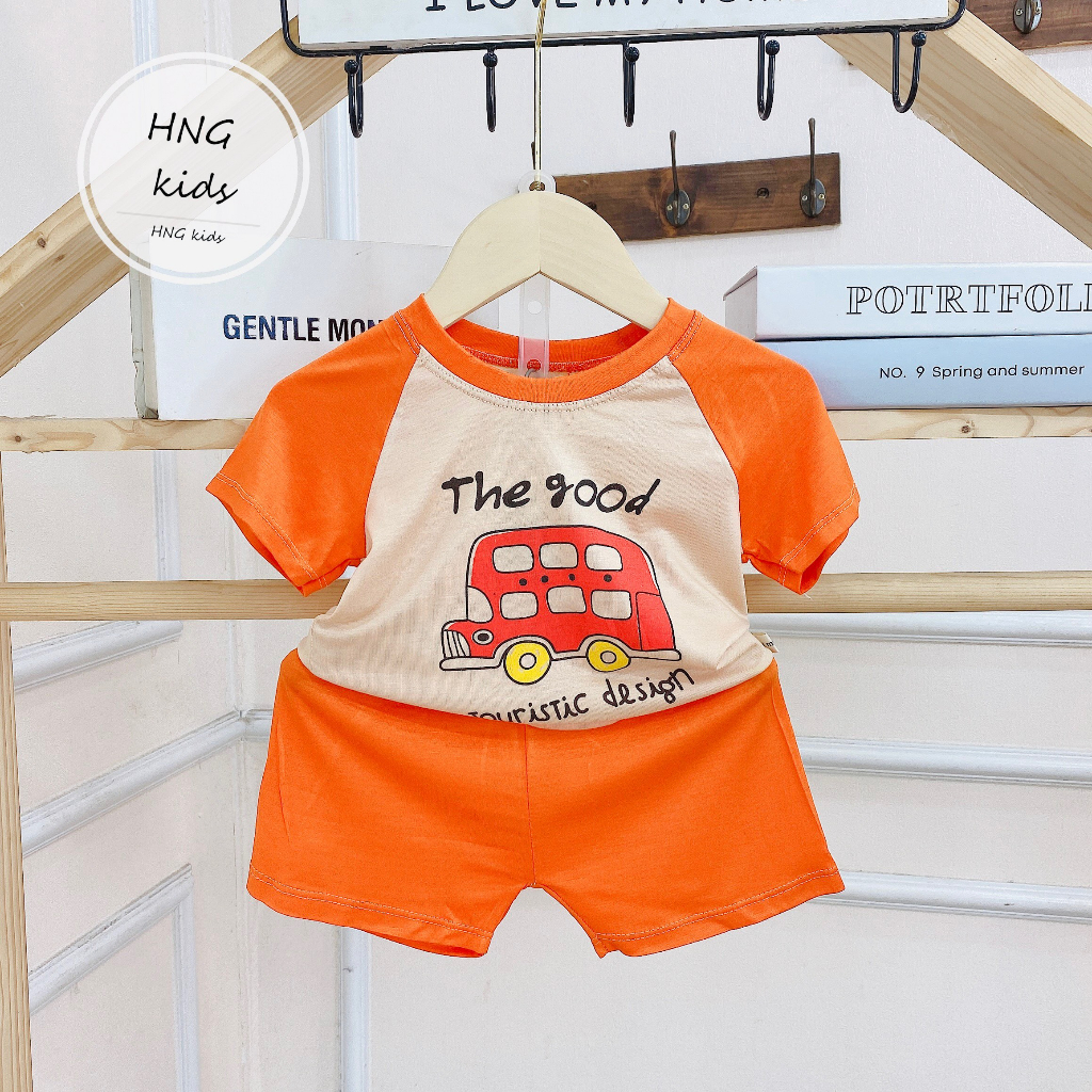 Bộ quần áo bé trai bé gái , minky mom vải thun lạnh mềm mát hè thu cho bé QN17