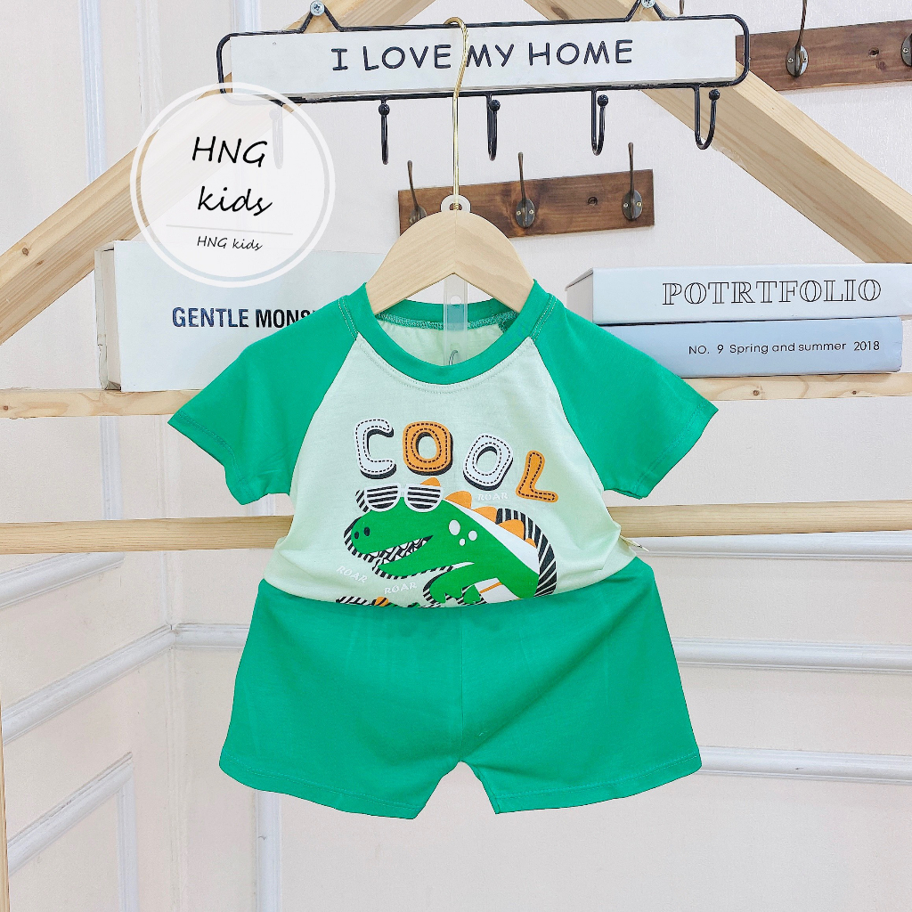 Bộ quần áo bé trai bé gái , minky mom vải thun lạnh mềm mát hè thu cho bé QN17