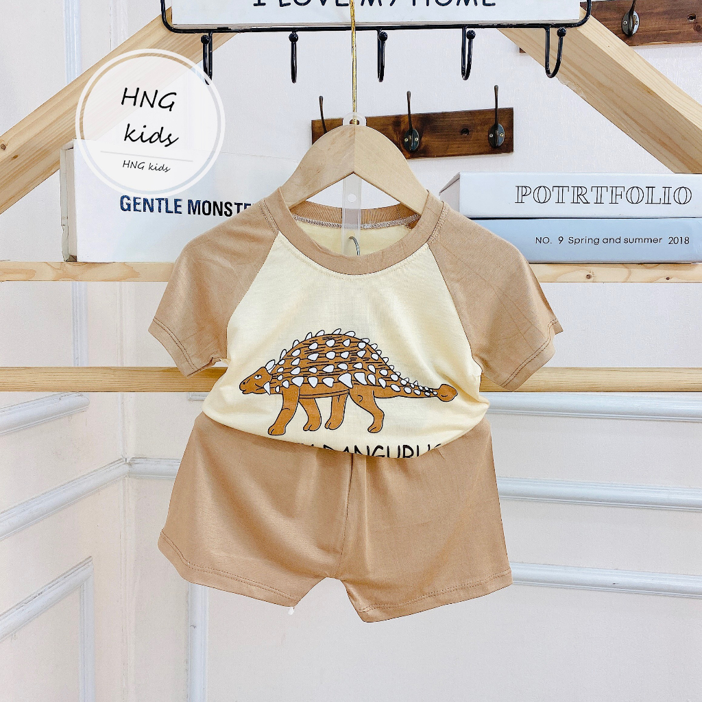 Bộ quần áo bé trai bé gái , minky mom vải thun lạnh mềm mát hè thu cho bé QN17