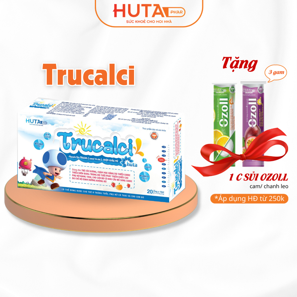 Canxi hữu cơ cho bé TRUCALCI HUTA hữu cơ aquamin F, trucal (nhập khẩu Mỹ)