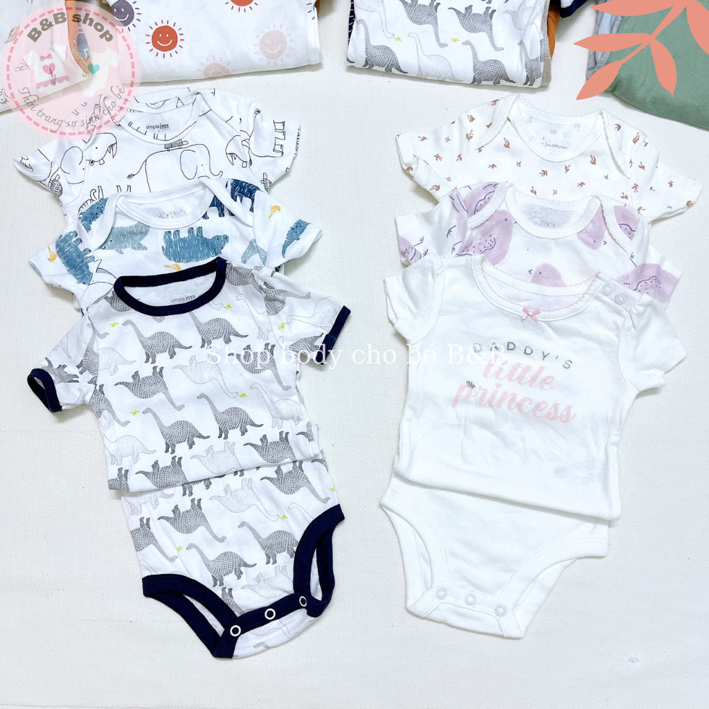 (Mẫu mới 3-6m) Bodysuit Carter cho bé, body chip Cambodia xuất dư chất cotton co giãn cho bé sơ sinh và bé trai bé gái