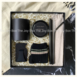 Hộp quà tăng nam A HAPPY DAY - Bộ quà tặng bạn trai, sếp, thầy giáo, anh bạn thân-Combo ly, nến thơm, vớ...THE JOY BOX