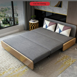Giường sofa gỗ cao cấp, giường ghế sofa phòng khách, giường sofa gấp gọn đa năng