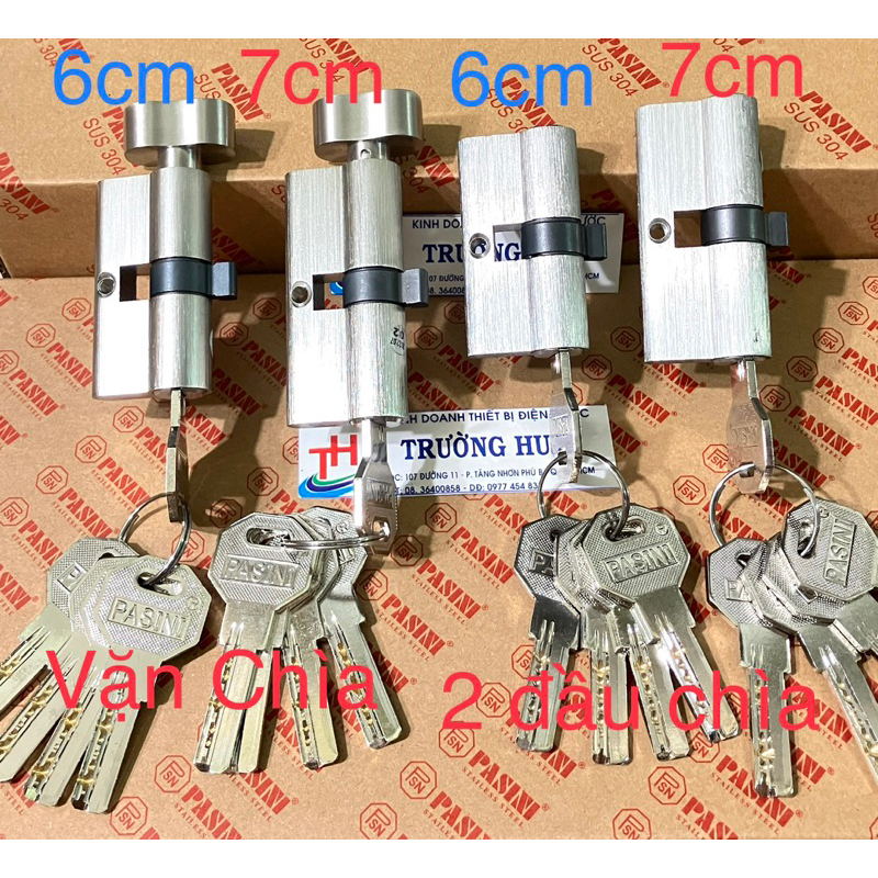 Tim  khoá 60,70mm dùng thay thế tim khoá tay gạt Pasini  - Bảo hành 1 năm