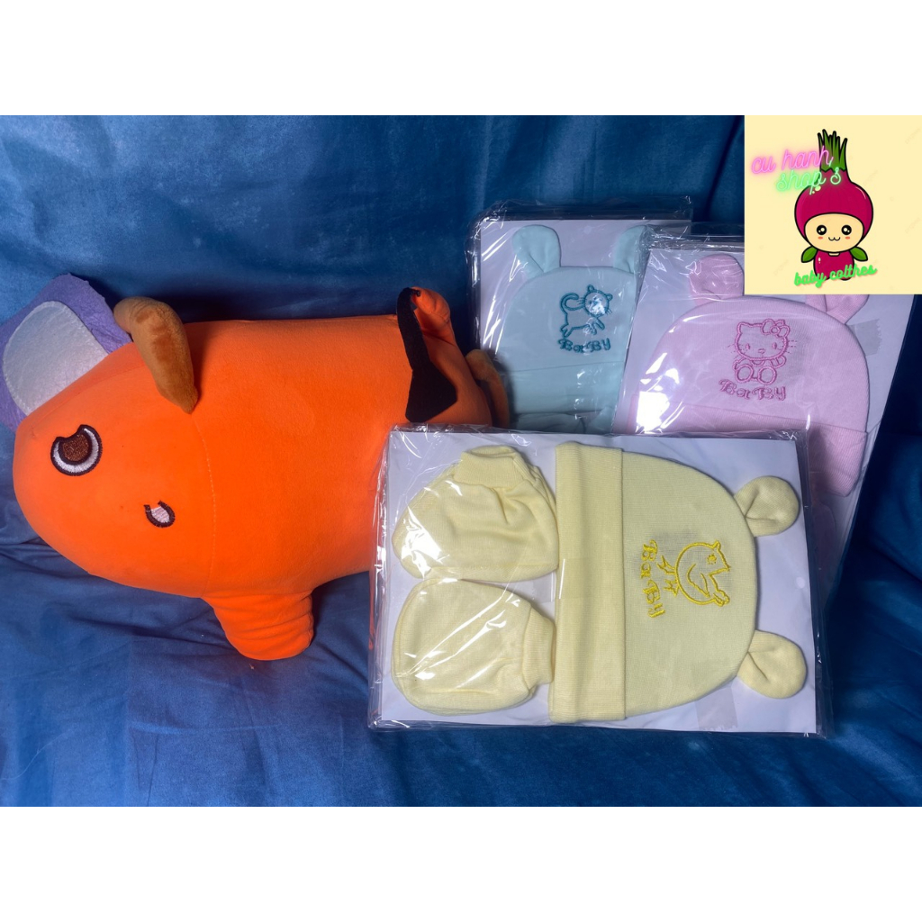 Combo bộ nón-bao tay chân cho bé sơ sinh