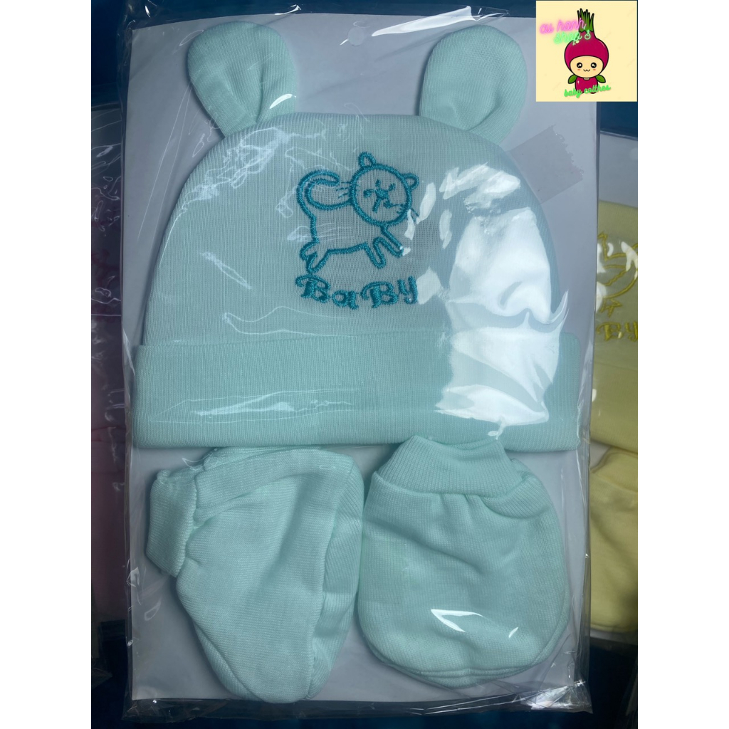 Combo bộ nón-bao tay chân cho bé sơ sinh