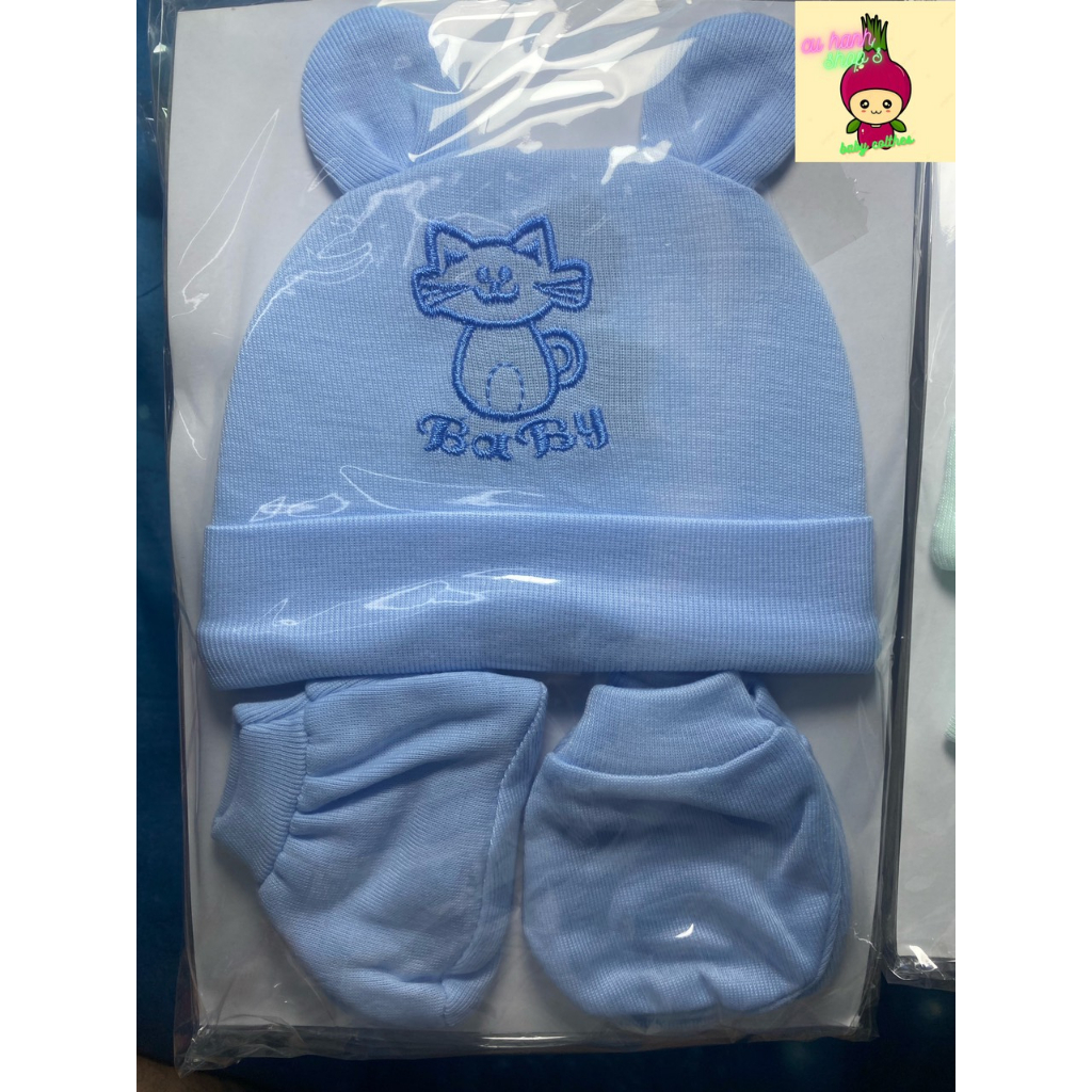 Combo bộ nón-bao tay chân cho bé sơ sinh