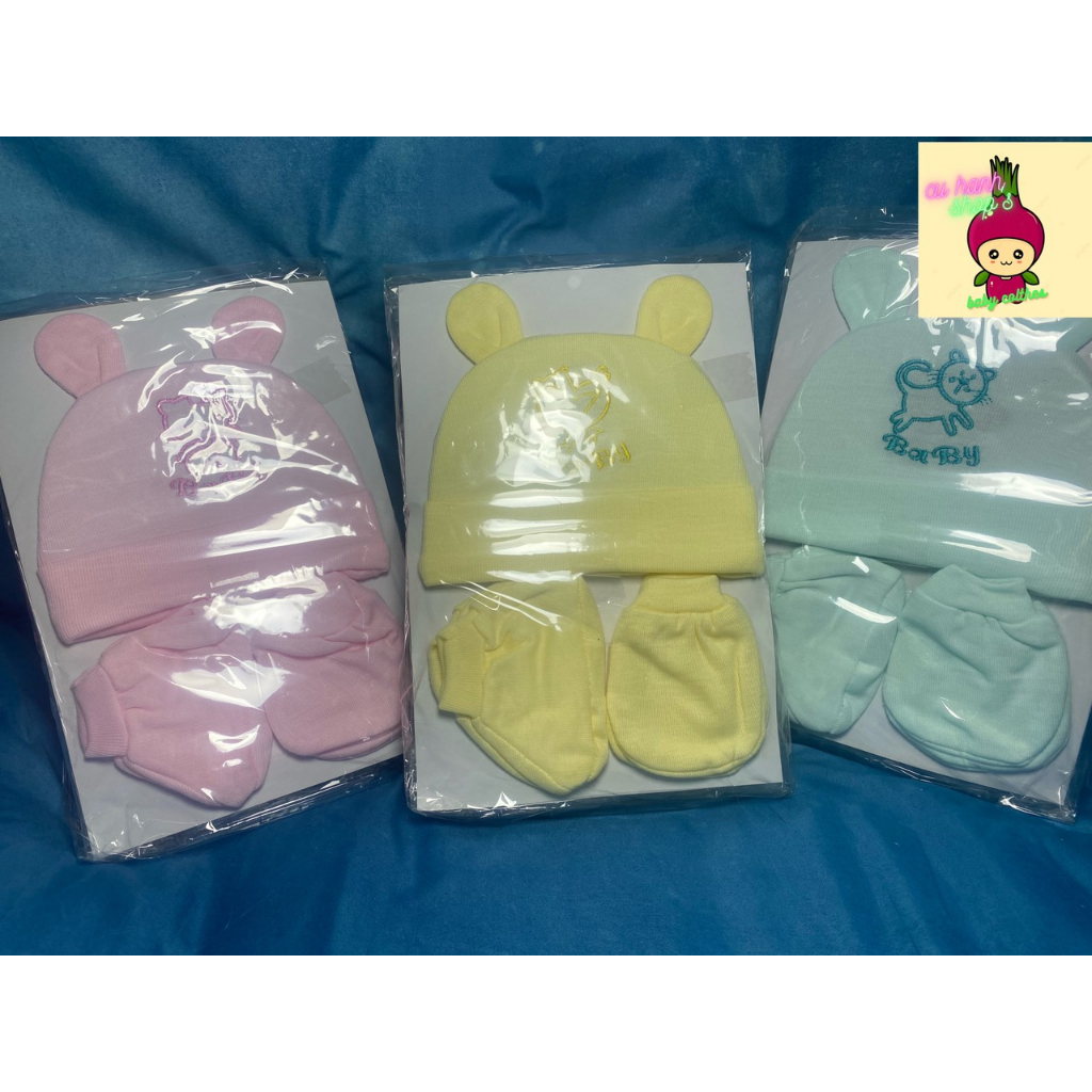 Combo bộ nón-bao tay chân cho bé sơ sinh
