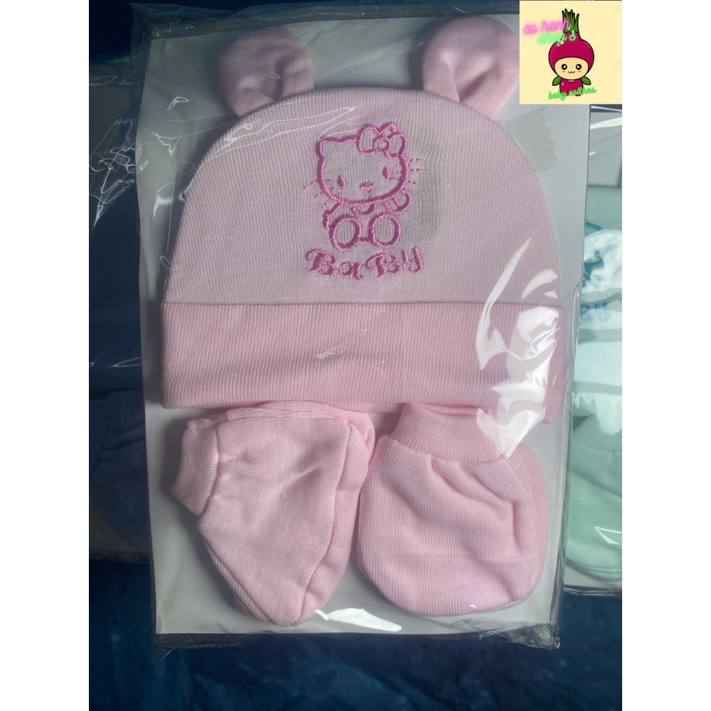 Combo bộ nón-bao tay chân cho bé sơ sinh