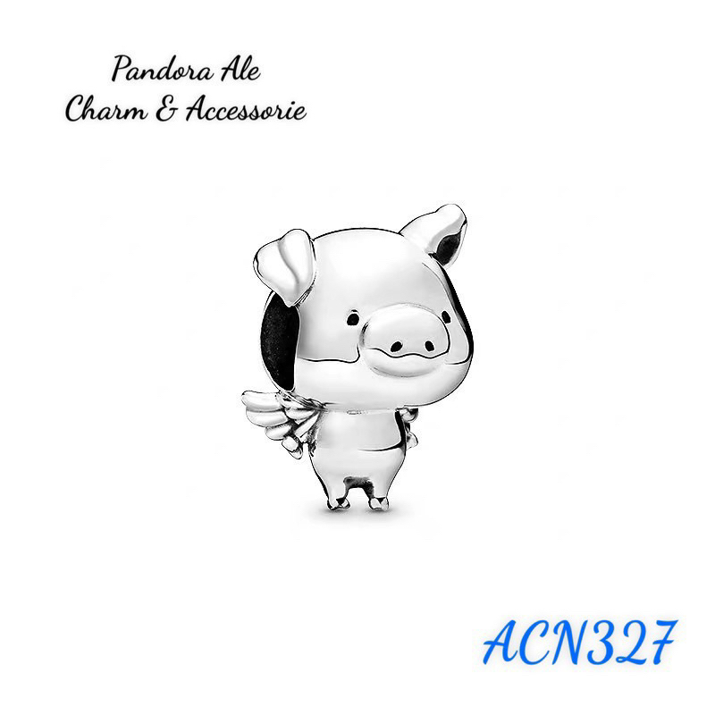 CHARM PAN ALE HÌNH CON HEO CÓ CÁNH BẠC S925