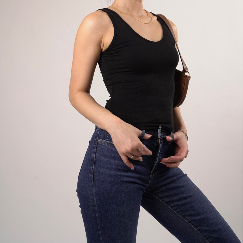 [Cao cấp] [Giá hủy diệt] [Hàng Auth - Chọn màu] Áo thun ba lỗ cotton đen / Original Bae Tank Top - B