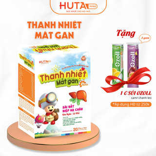 Thanh nhiệt mát gan huta - siro vị dưa gang giúp thanh nhiệt, mát gan, giải độc gan - 20 ống*10ml