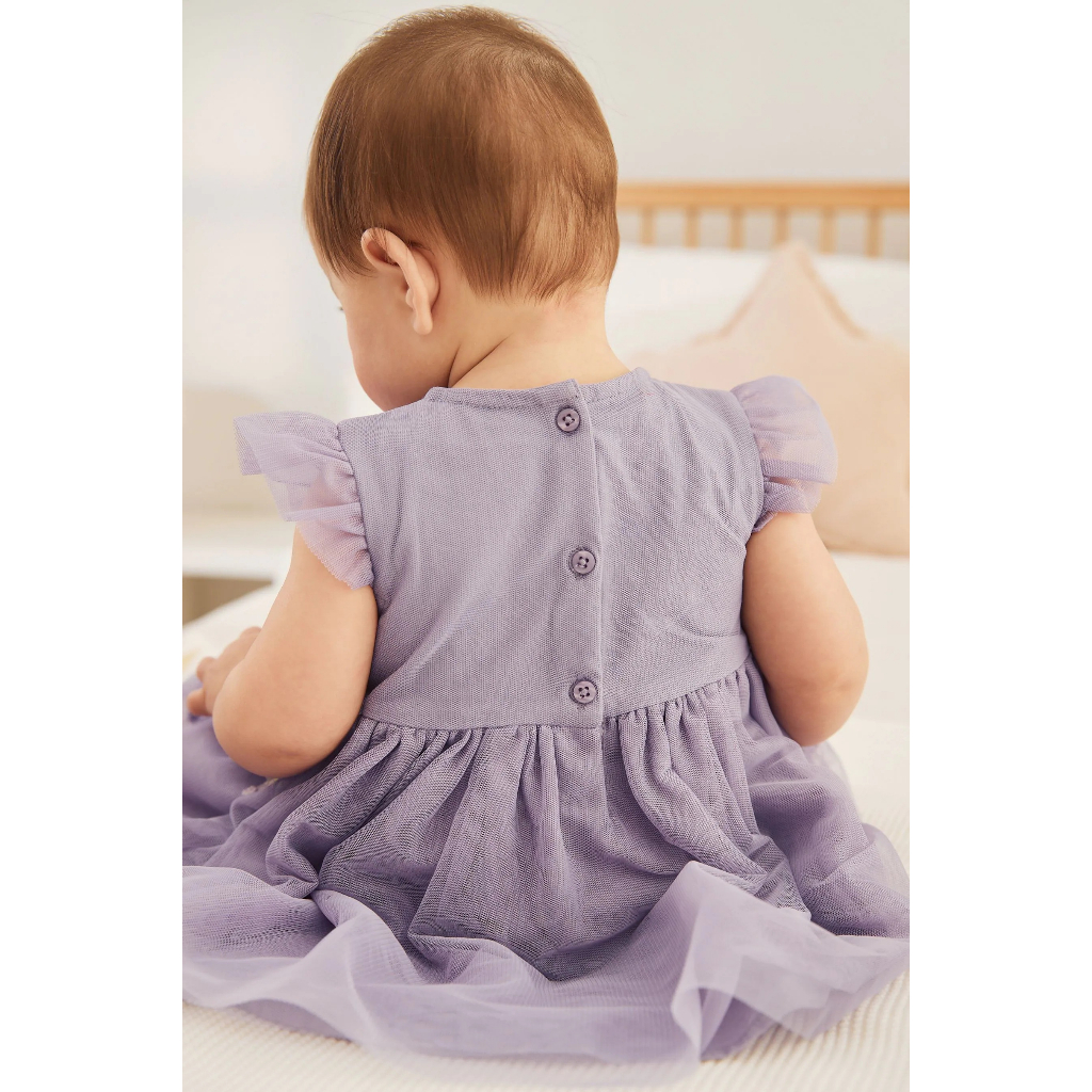Đầm tiệc Nex.t thêu hoa xuất sắc cho bé gái size 9-12M