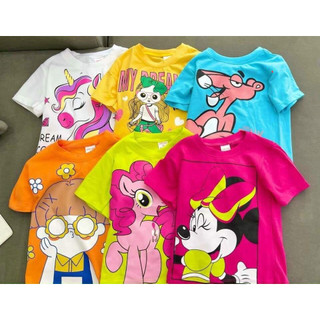 combo 5 bộ lửng in hình 3D cho bé gái chất cotton mền mịn thoáng mát an toàn cho da của bé