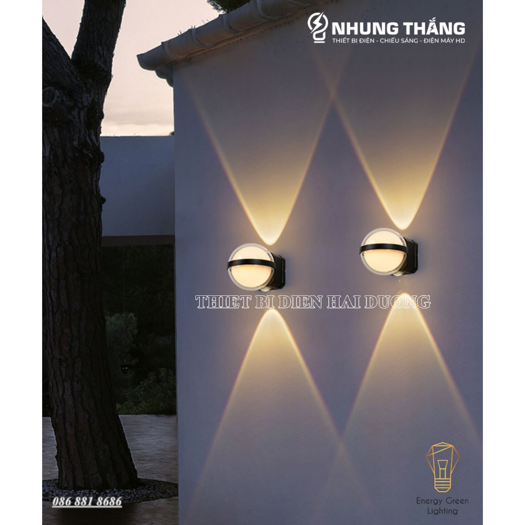 Đèn Hắt Tường Chống Nước DT-0220-T Tròn , DT-0221 Cạnh Chéo - Ánh Sáng Vàng - Chip Led Siêu Sáng - Bảo Hành 12 Tháng