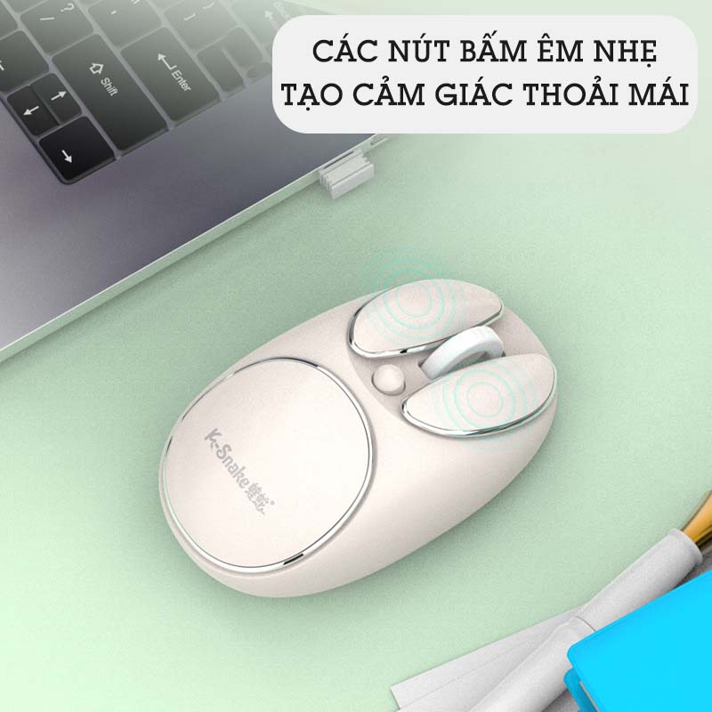 Chuột Không Dây Ksnake W520 Nắp Hút Từ Kiểu Dáng Thời Trang, Chuột Máy Tính, Laptop, Điện Thoại