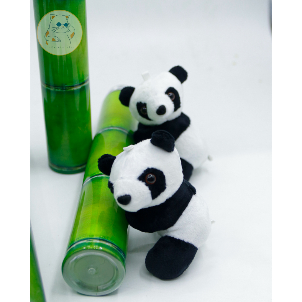 Gấu Trúc Nhồi Bông Mini có kẹp bên trong dùng decor bàn làm việc, góc học tập, làm quà tặng