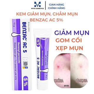 Kem chấm mụn, giảm mụn Benzac AC 5 Galderma 15g giảm sưng, gom cồi, xẹp mụn