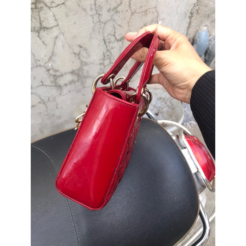 Túi dio 3 ô đỏ đô siêu đẹp tình trạng 90%