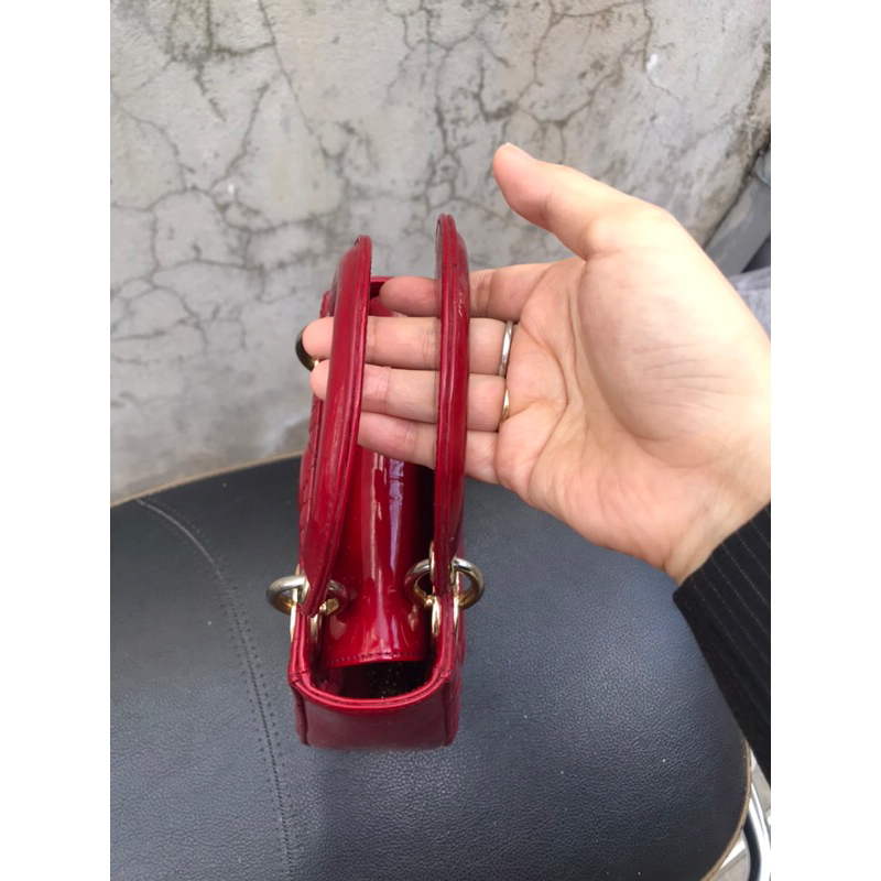 Túi dio 3 ô đỏ đô siêu đẹp tình trạng 90%