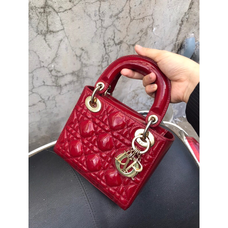 Túi dio 3 ô đỏ đô siêu đẹp tình trạng 90%